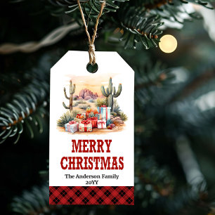 Para Presente Etiqueta de Natal personalizada Rustic Yuletide Ye