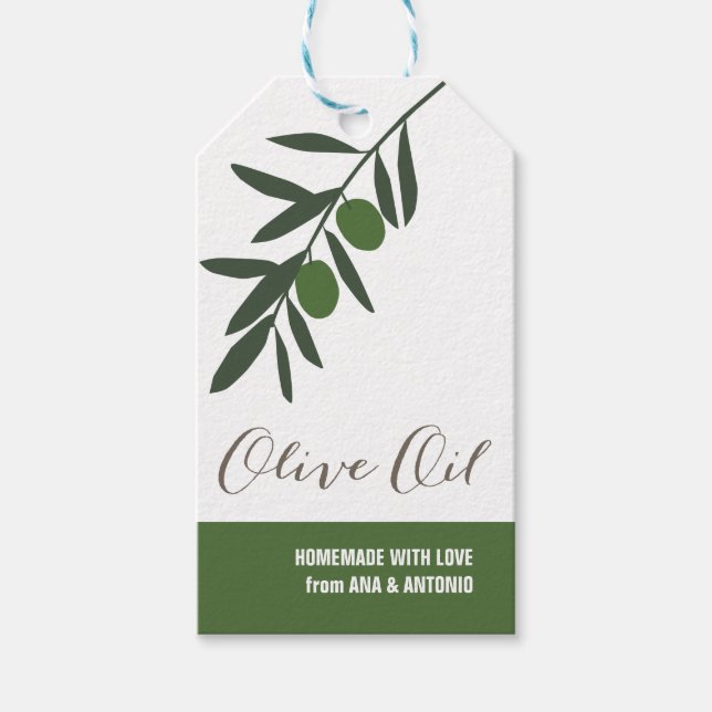 Para Presente Etiqueta de Oferta de Azeite Infundida, etiqueta d (Frente)