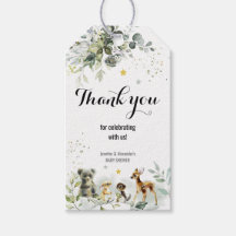 Etiqueta de Oferta de Chá de fraldas de Madeira