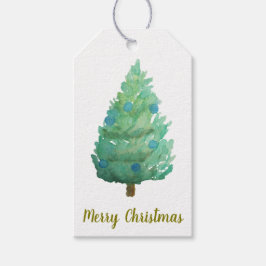 Para Presente Etiqueta de Oferta de Cor de Água da Árvore Natal