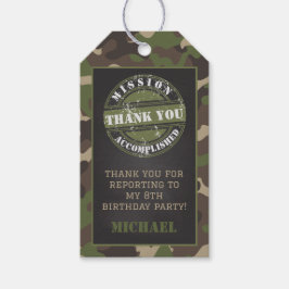 Para Presente Etiqueta de Oferta de Festa de aniversário do Exér