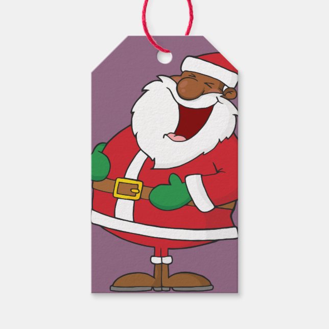 Para Presente Etiqueta de Oferta de Papel Nicholas, Santo Negro  (Frente)