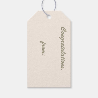 Para Presente Etiqueta de Oferta de Parabéns com Cor Linn (scrip