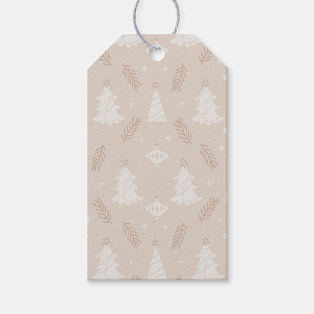 Para Presente Etiqueta de Oferta Elegância Evergreen (Frente)