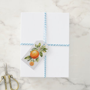 Para Presente Etiqueta de Oferta Laranja Elegante