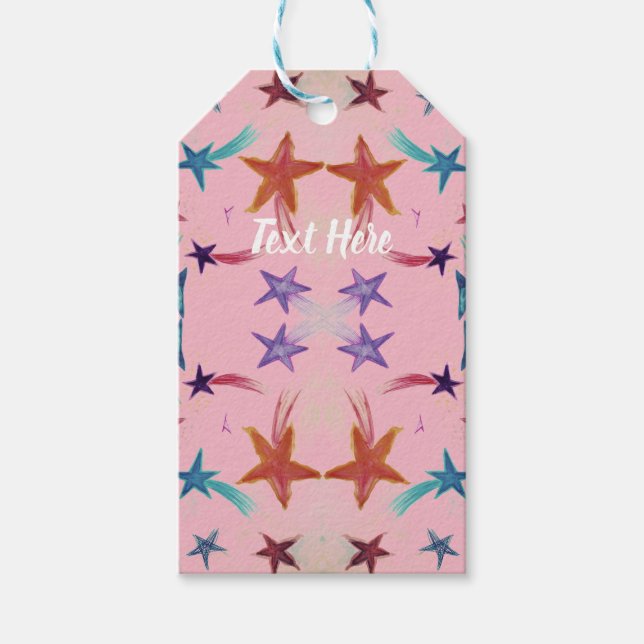 Para Presente Etiqueta de Oferta Personalizada de Estrelas (Frente)