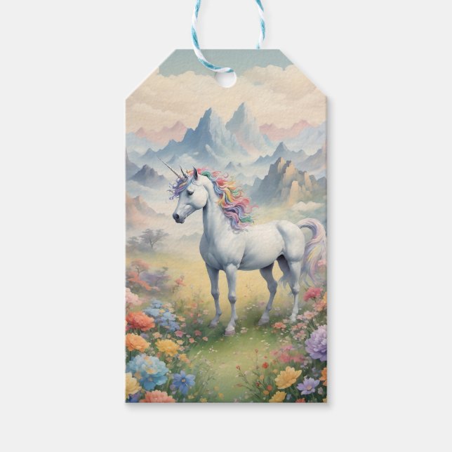 Para Presente Etiqueta de Oferta Unicórn (Frente)