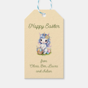 Para Presente Etiqueta de Oferta Unicórn de Cute de felz pascoa