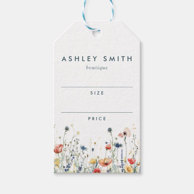 Para Presente Etiqueta de preço de flor selvagem vibrante (Frente)