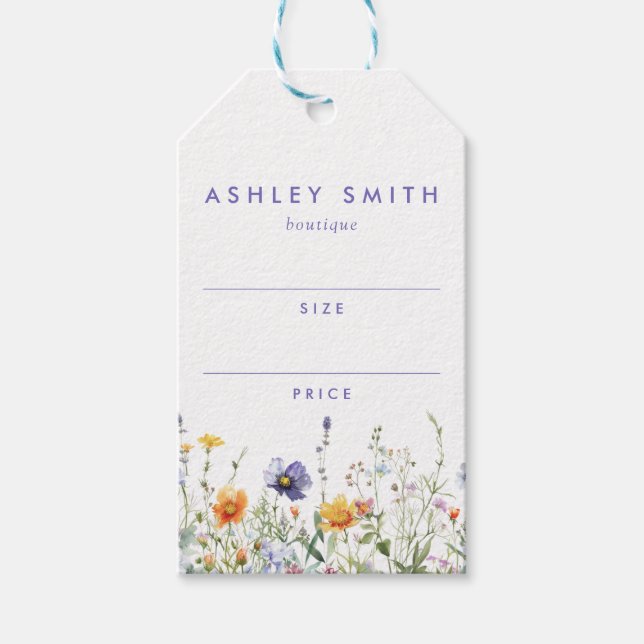Para Presente Etiqueta de Preço de Flor Silvestre (Frente)