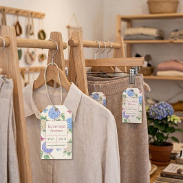 Para Presente Etiqueta de Preço de Hydrangea Elegante com Código