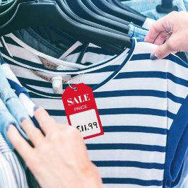 Para Presente Etiqueta de Preço do Produto Desconto Red SALE