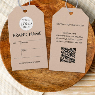 Para Presente Etiqueta de Preço Minimalista Moderna com Logotipo