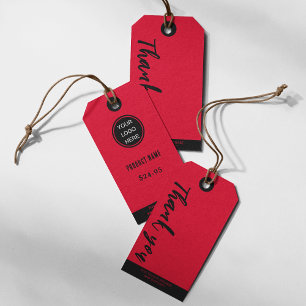 Para Presente Etiqueta de preço Na moda Red & Black Small Busine
