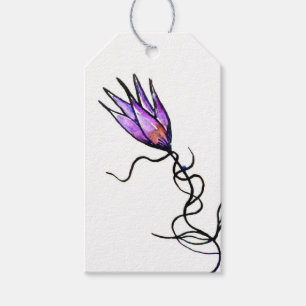 Para Presente Etiqueta de Presente, Impressão de Arte Flor Roxo,