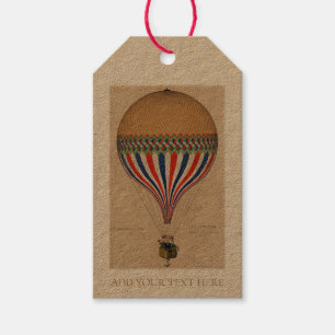 PARA PRESENTE ETIQUETA DE PRESENTE: VINTAGE FRENCH HOT AIR BALLO