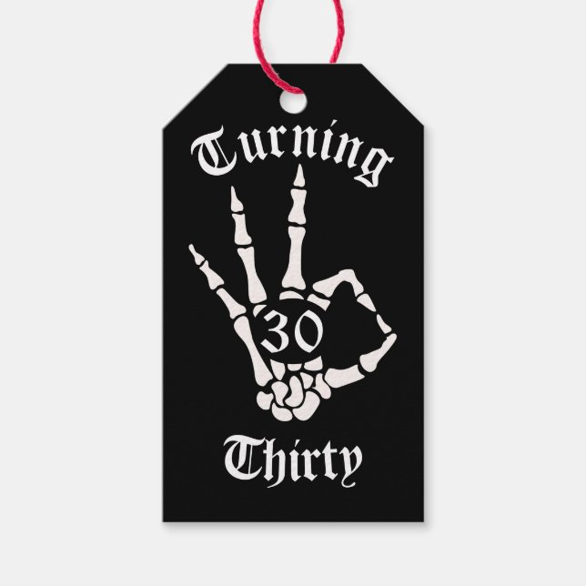 Para Presente Etiqueta de presentes aniversário de 30 anos (Frente)