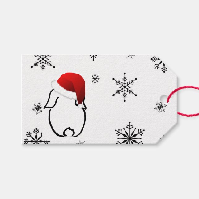 Para Presente Etiqueta de presentes coelho papai noel (Frente (horizontal))