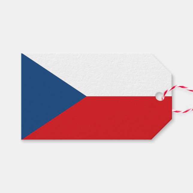 Para Presente Etiqueta de presentes com bandeira da Checoslováqu (Frente (horizontal))