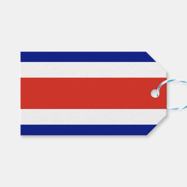 Para Presente Etiqueta de presentes com bandeira da Costa Rica (Frente (horizontal))