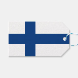Para Presente Etiqueta de presentes com bandeira da Finlândia