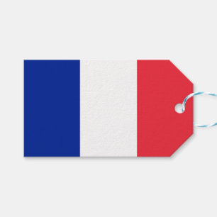 Para Presente Etiqueta de presentes com bandeira da França