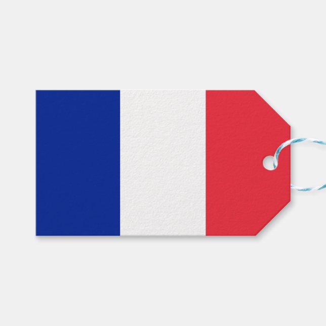 Para Presente Etiqueta de presentes com bandeira da França (Frente (horizontal))