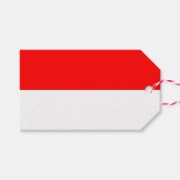 Etiqueta de presentes com bandeira da Indonésia