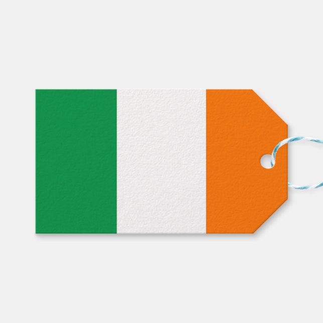 Para Presente Etiqueta de presentes com bandeira da Irlanda (Frente (horizontal))