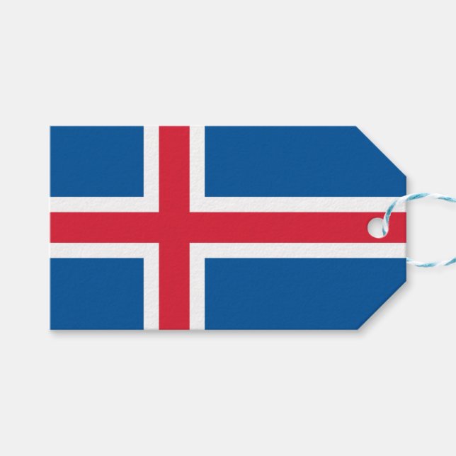 Para Presente Etiqueta de presentes com bandeira da Islândia (Frente (horizontal))