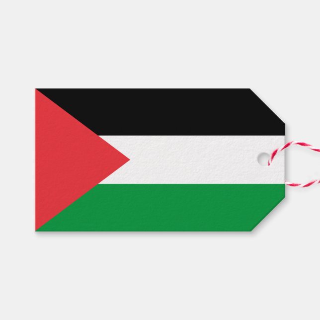 Para Presente Etiqueta de presentes com bandeira da Palestina (Frente (horizontal))