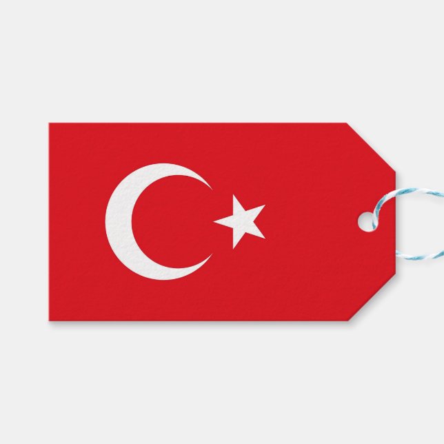 Para Presente Etiqueta de presentes com bandeira da Turquia (Frente (horizontal))