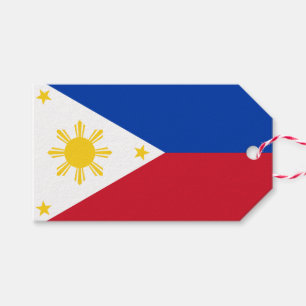 Para Presente Etiqueta de presentes com bandeira das Filipinas