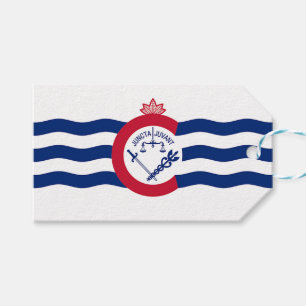 Para Presente Etiqueta de presentes com bandeira de Cincinnati,