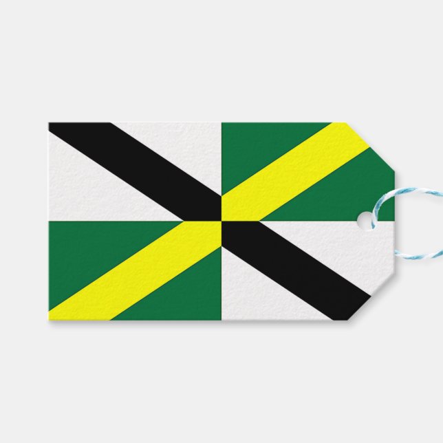 Para Presente Etiqueta de presentes com bandeira de Monterey Cit (Frente (horizontal))