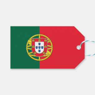 Para Presente Etiqueta de presentes com bandeira de Portugal
