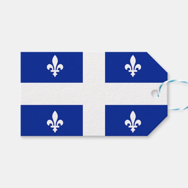 Para Presente Etiqueta de presentes com bandeira de Quebec, Cana (Frente (horizontal))