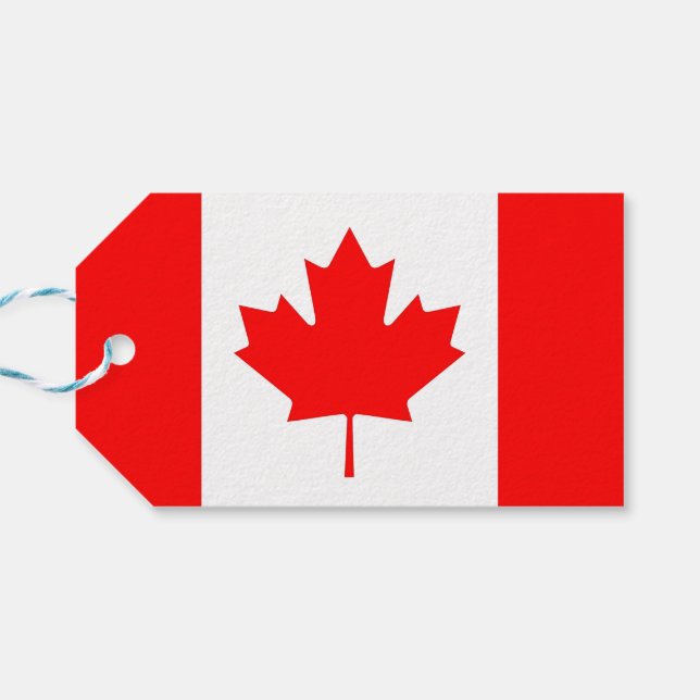 Para Presente Etiqueta de presentes com bandeira do Canadá (Verso Horizontal)