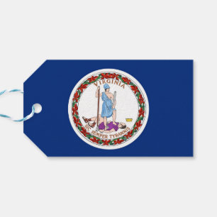 Para Presente Etiqueta de presentes com bandeira do Estado da Vi