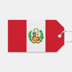Para Presente Etiqueta de presentes com bandeira do Peru