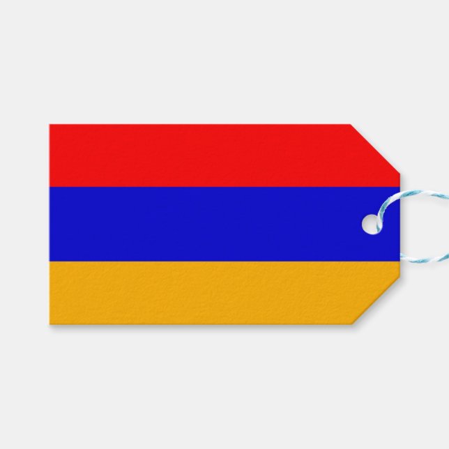 Para Presente Etiqueta de presentes com sinalizador da Armênia (Frente (horizontal))