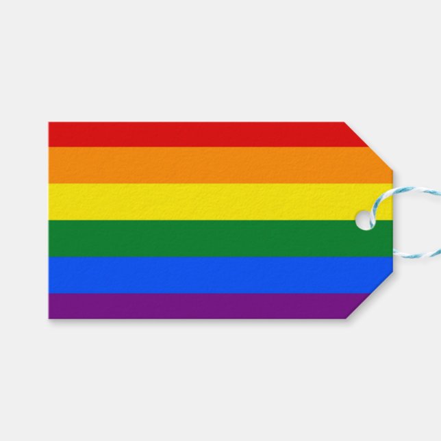 Para Presente Etiqueta de presentes com sinalizador de LGBT (Frente (horizontal))