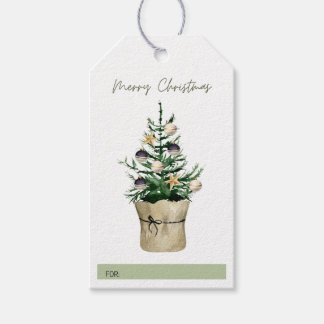 Para Presente Etiqueta de presentes da planta da árvore de Natal