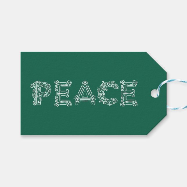 Para Presente Etiqueta de presentes de férias de paz (Frente (horizontal))