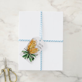 Para Presente Etiqueta de presentes de Natal Banksia, Ouro austr