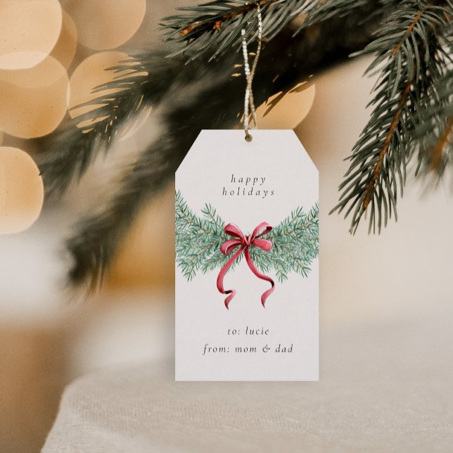 Para Presente Etiqueta de presentes de Natal da Garland (Criador carregado)