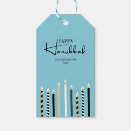 Para Presente Etiqueta de presentes de Natal de Hanukkah feliz m