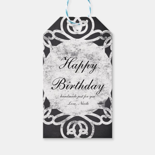 Para Presente Etiqueta de presentes de Natal Elegante do quadro  (Frente)