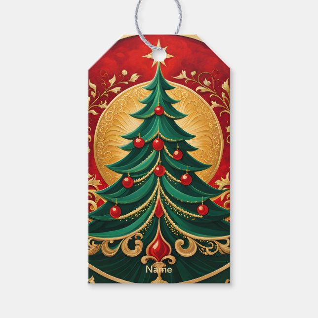 Para Presente Etiqueta de presentes de Natal na árvore (Frente)
