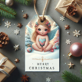 Para Presente Etiqueta de presentes do bebê Angel de Natal